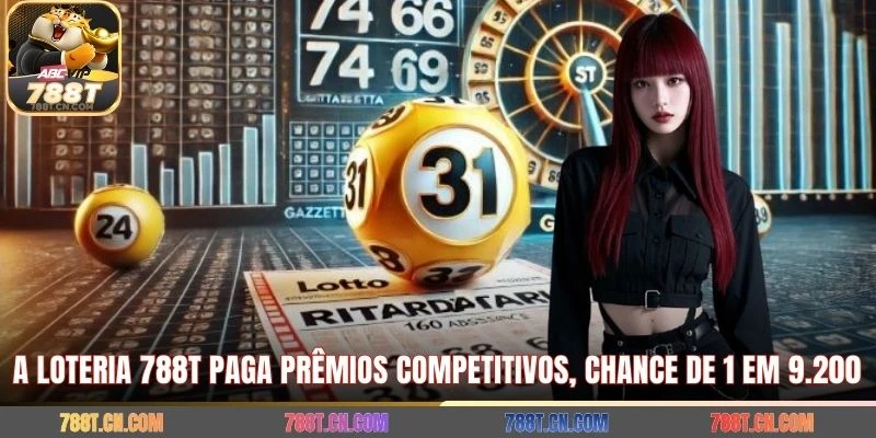 A loteria 788T paga prêmios competitivos, chance de 1 em 9.200
