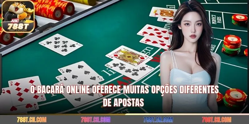 O Bacará online oferece muitas opções diferentes de apostas 